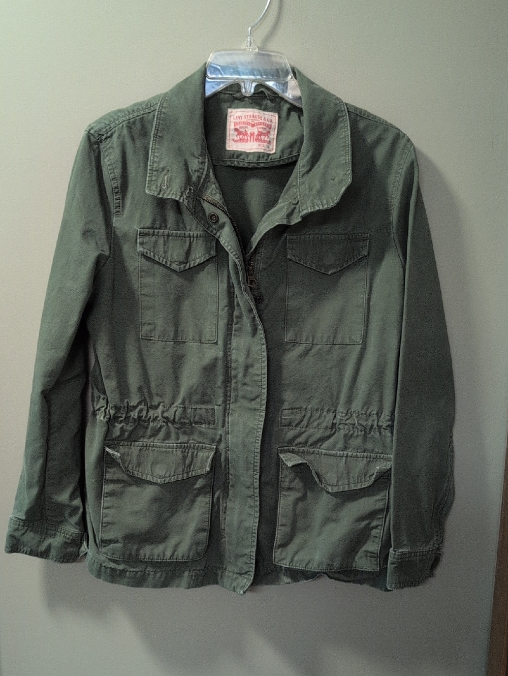 Levi's Womens Vintage Military-Style Utility Jacket in Olive
